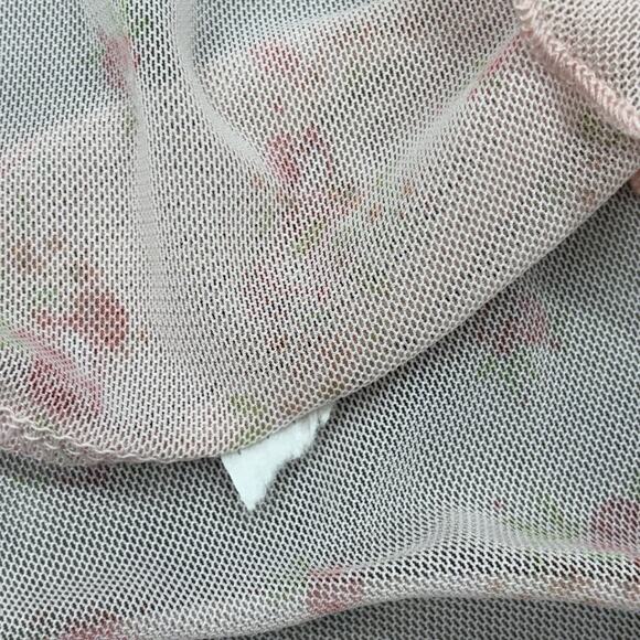 NWT See You Monday Womens M Light Pink Ditsy Floral Pattern Baby Doll Top Straps - Picture 7 of 7